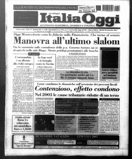 Italia oggi : quotidiano di economia finanza e politica